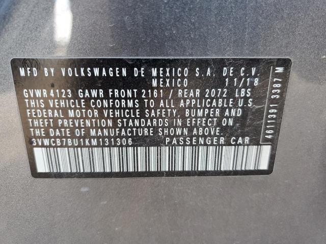 2019 VOLKSWAGEN JETTA S - 3VWCB7BU1KM131306