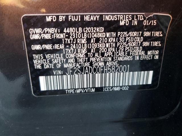 2015 SUBARU FORESTER 2 - JF2SJADC0FH582001