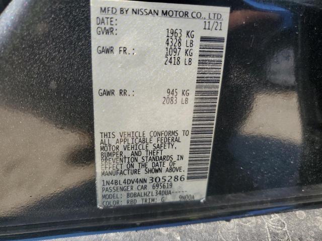 2022 NISSAN ALTIMA SV - 1N4BL4DV4NN305286