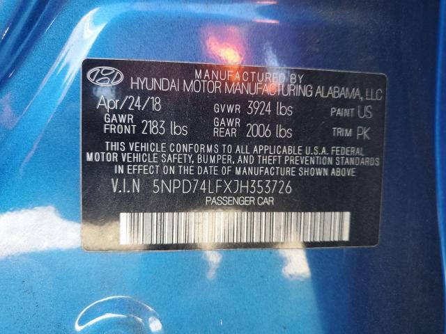 2018 HYUNDAI ELANTRA SE - 5NPD74LFXJH353726
