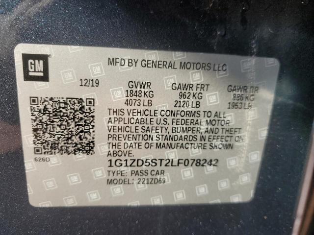 2020 CHEVROLET MALIBU LT - 1G1ZD5ST2LF078242