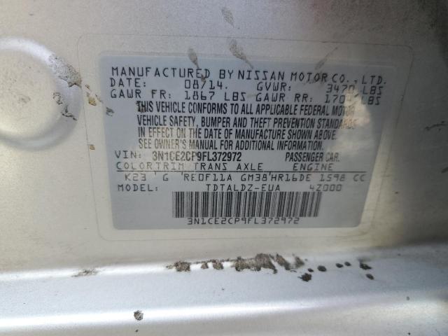 VIN 3N1CE2CP9FL372972 2015 Nissan Versa, S no.13