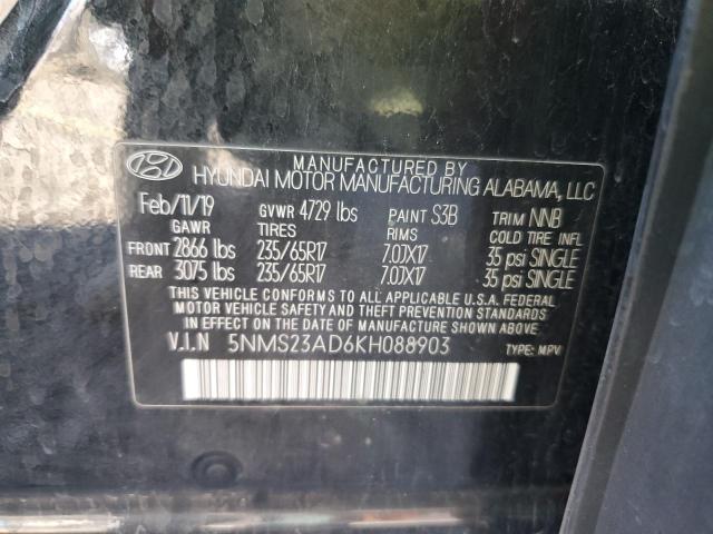 VIN 5NMS23AD6KH088903 2019 HYUNDAI SANTA FE no.13