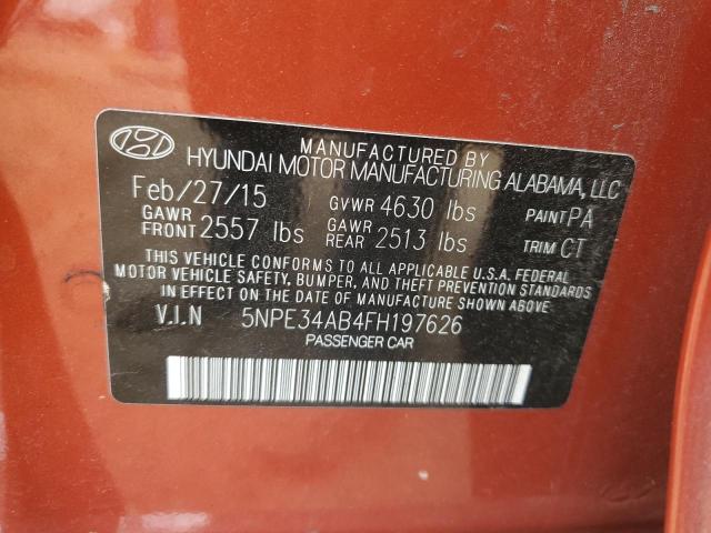 2015 HYUNDAI SONATA SPO - 5NPE34AB4FH197626