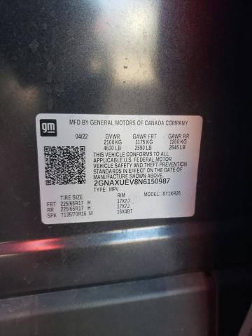 2022 CHEVROLET EQUINOX LT - 2GNAXUEV8N6150987