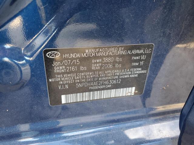 2015 HYUNDAI ELANTRA SE - 5NPDH4AE2FH630612