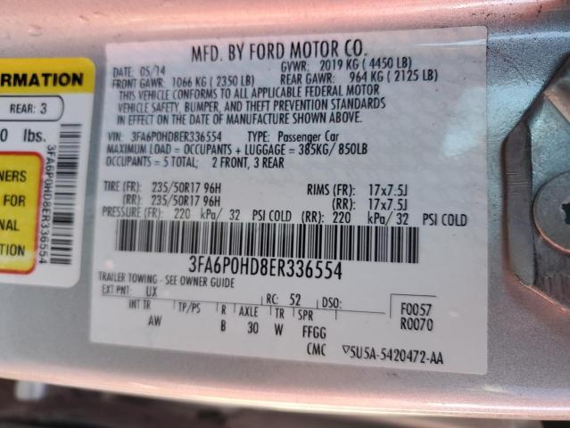 VIN 3FA6P0HD8ER336554 2014 Ford Fusion, SE no.13