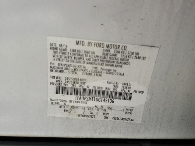 VIN 1FAHP2MT1GG142136 2016 Ford Taurus, Police Inte... no.12