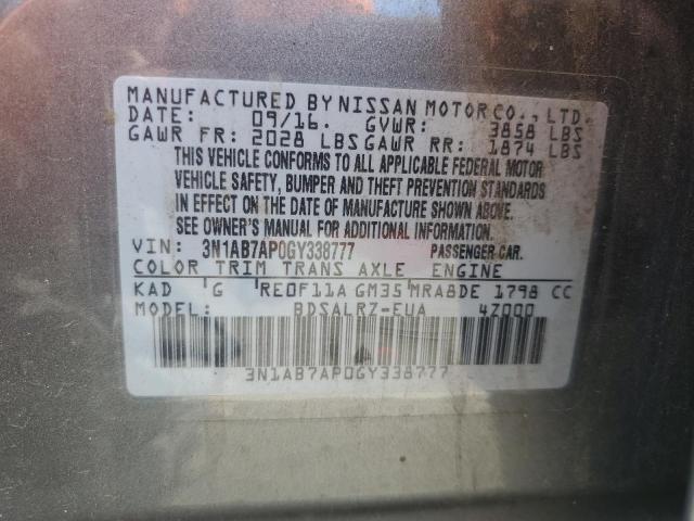 2016 NISSAN SENTRA S - 3N1AB7AP0GY338777