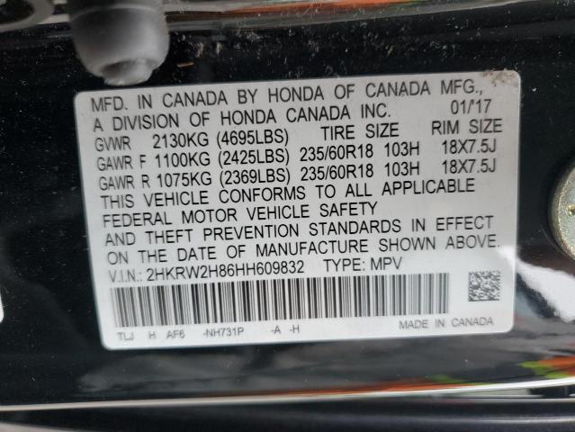 2017 HONDA CR-V EXL - 2HKRW2H86HH609832