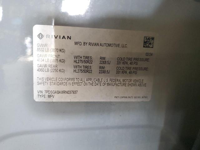 VIN 7PDSGABAXRN037937 2024 Rivian R1S, Adventure no.14