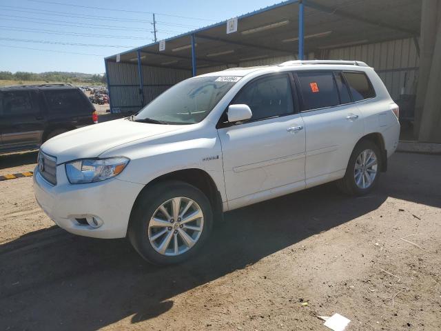 TOYOTA HIGHLANDER 2009 white  hybrid engine JTEEW44A492031456 photo #1