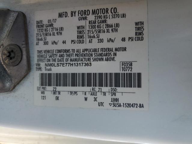 VIN NM0LS7E77H1317363 2017 FORD TRANSIT no.13