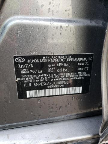 2019 HYUNDAI SONATA LIM - 5NPE34AF0KH809138