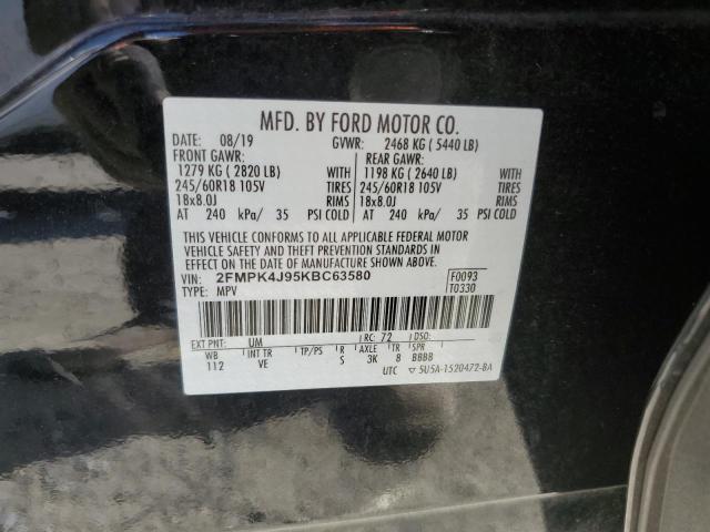 VIN 2FMPK4J95KBC63580 2019 FORD EDGE no.14