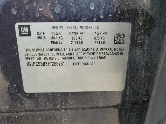 2015 CHEVROLET CRUZE LT - 1G1PC5SB3F7268731