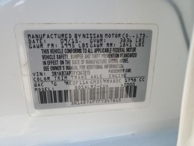 2015 NISSAN SENTRA S - 3N1AB7AP7FY347815