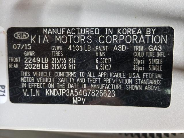 VIN KNDJP3A54G7826623 2016 KIA Soul, + no.14