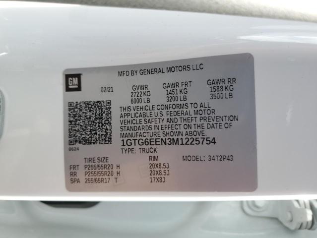 2021 GMC CANYON DEN 1GTG6EEN3M1225754