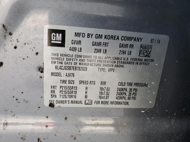 VIN KL4CJGSB7EB782028 2014 Buick Encore no.13