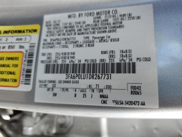 VIN 3FA6P0LU1DR267731 2013 Ford Fusion, Se Hybrid no.12