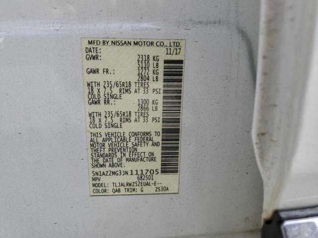 2018 NISSAN MURANO S - 5N1AZ2MG3JN111705