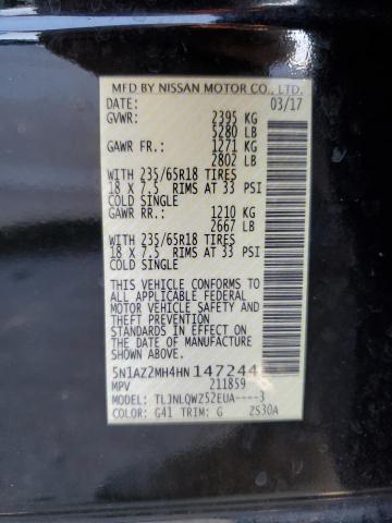 2017 NISSAN MURANO S - 5N1AZ2MH4HN147244