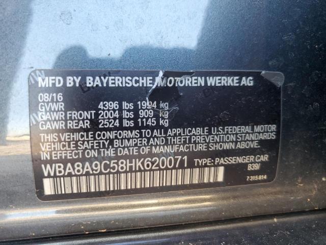 VIN WBA8A9C58HK620071 2017 BMW 3 SERIES no.12