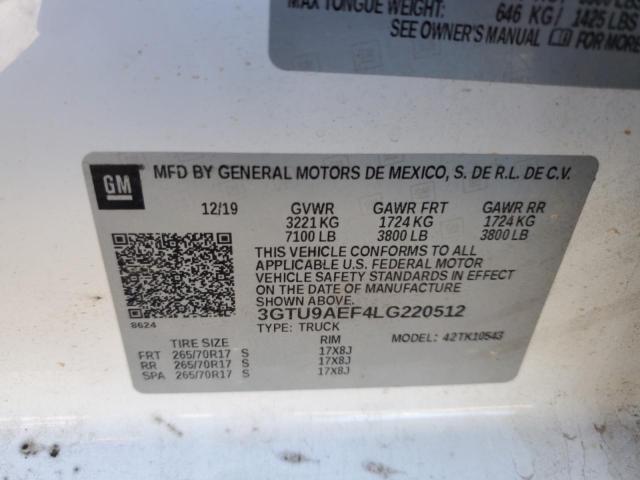 2020 GMC SIERRA K15 - 3GTU9AEF4LG220512