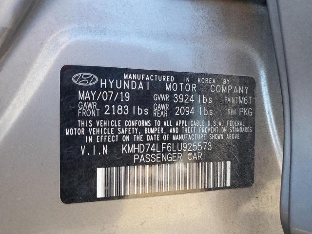 VIN KMHD74LF6LU925573 2020 HYUNDAI ELANTRA no.12