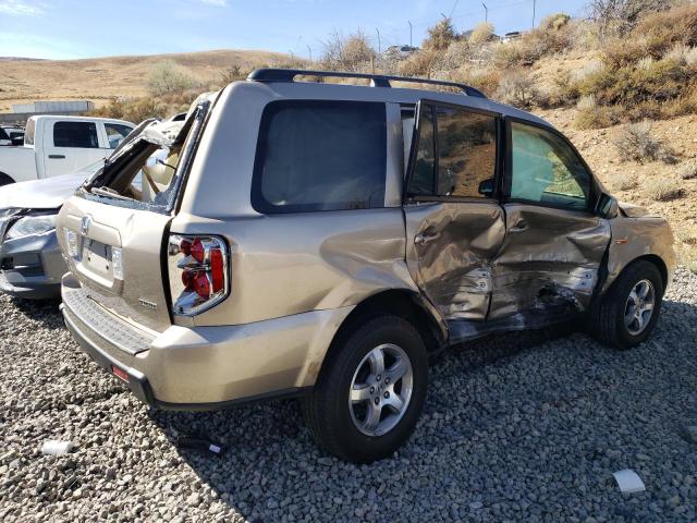 HONDA PILOT EXL 2007 beige  gas 2HKYF18577H517896 photo #4