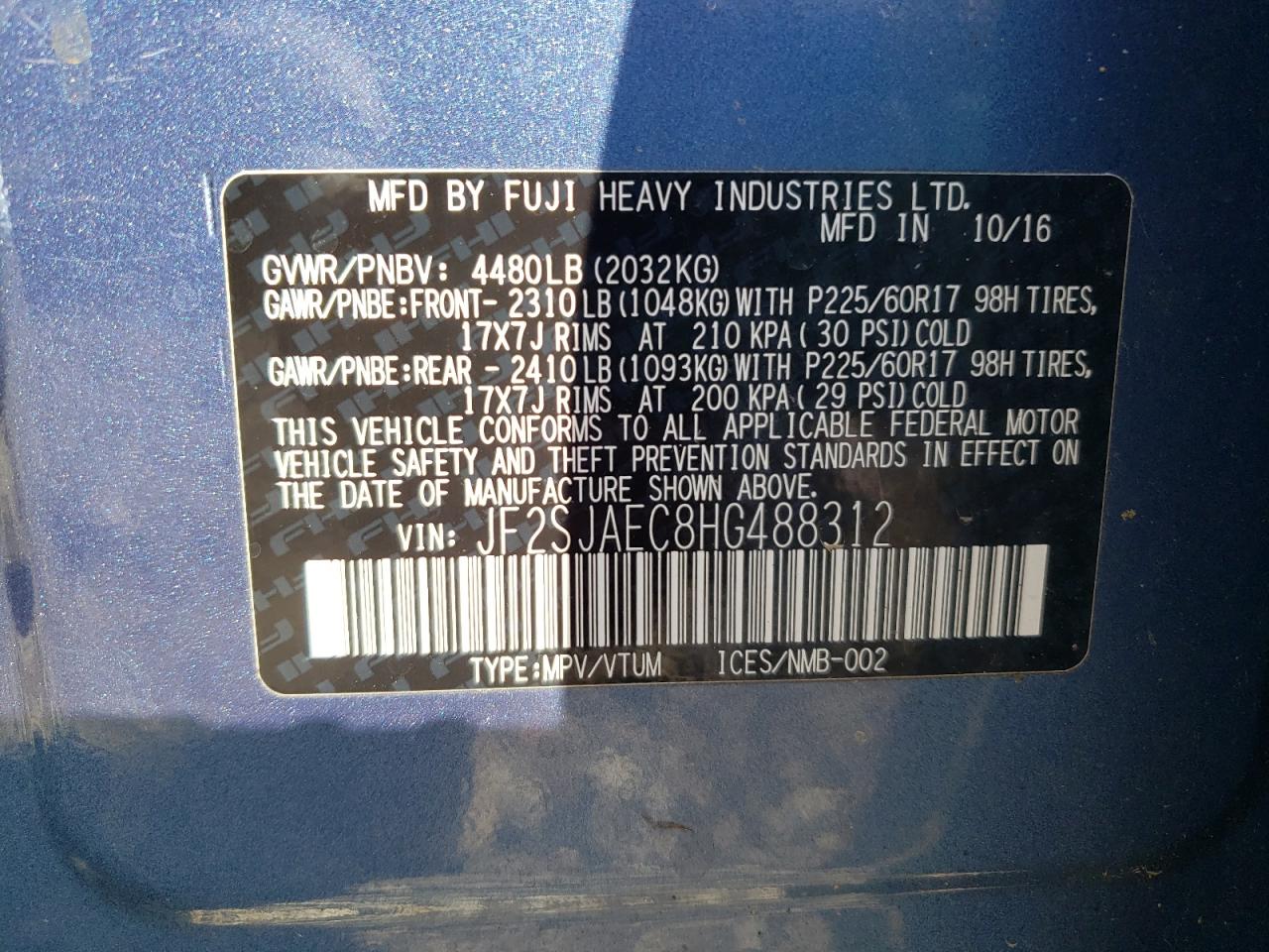 SUBARU FORESTER 2.5I PREMIUM