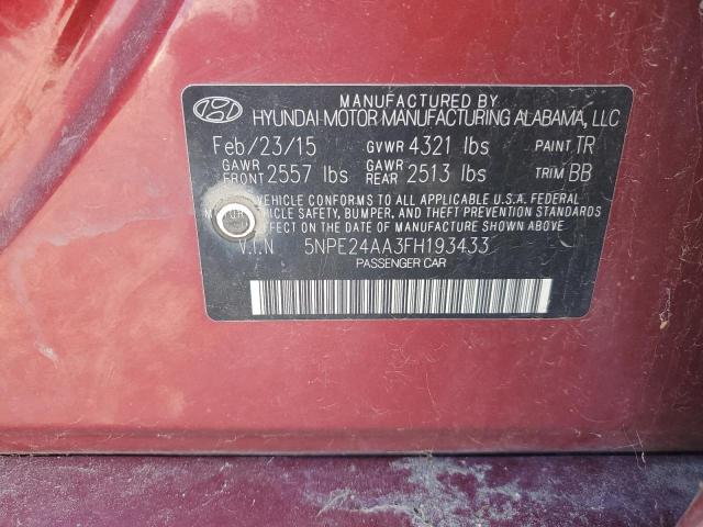 2015 HYUNDAI SONATA ECO - 5NPE24AA3FH193433
