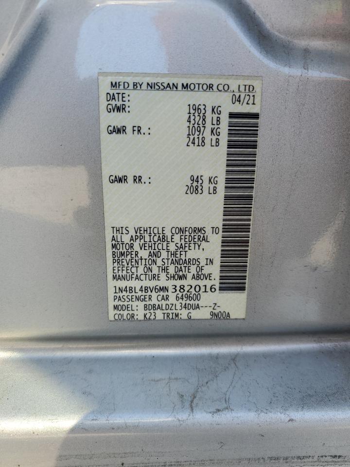 Lot #2974831254 2021 NISSAN ALTIMA S