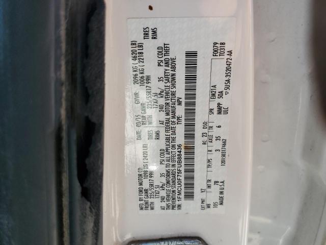 VIN 1FMCU0F75FUB88436 2015 Ford Escape, S no.13