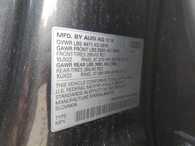 2020 AUDI Q8 PRESTIG WA1FVAF10LD013856