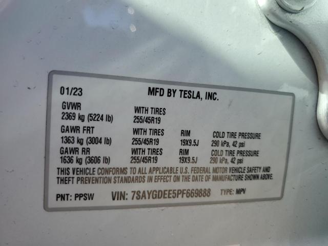 2023 TESLA MODEL Y - 7SAYGDEE5PF669888