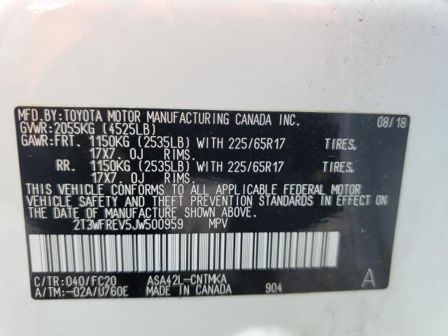 2018 TOYOTA RAV4 ADVEN - 2T3WFREV5JW500959