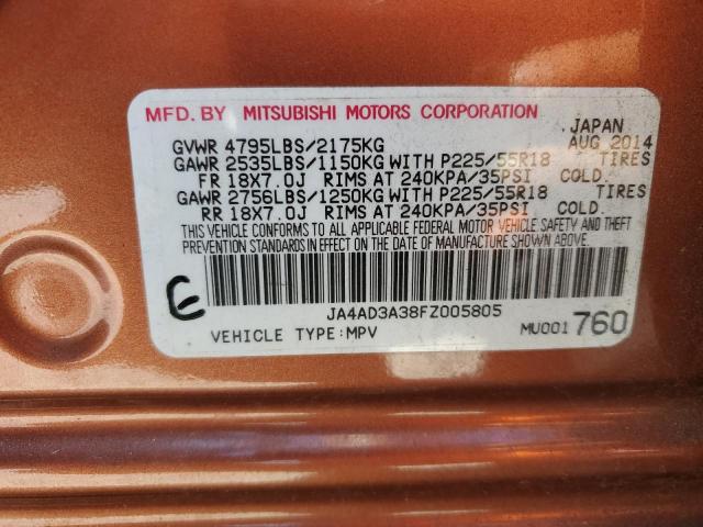 2015 MITSUBISHI OUTLANDER - JA4AD3A38FZ005805