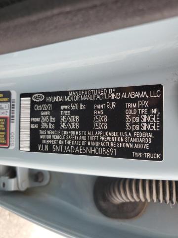 2022 HYUNDAI SANTA CRUZ - 5NTJADAE5NH008691