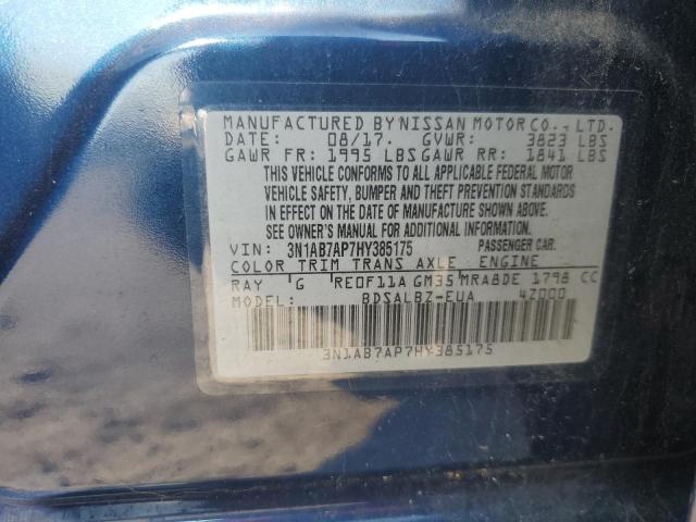 2017 NISSAN SENTRA S - 3N1AB7AP7HY385175