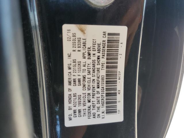 VIN 1HGCR2F55GA155893 2016 Honda Accord, Sport no.12