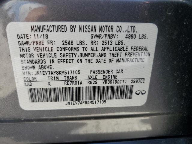 2019 INFINITI Q50 LUXE - JN1EV7AP8KM517105