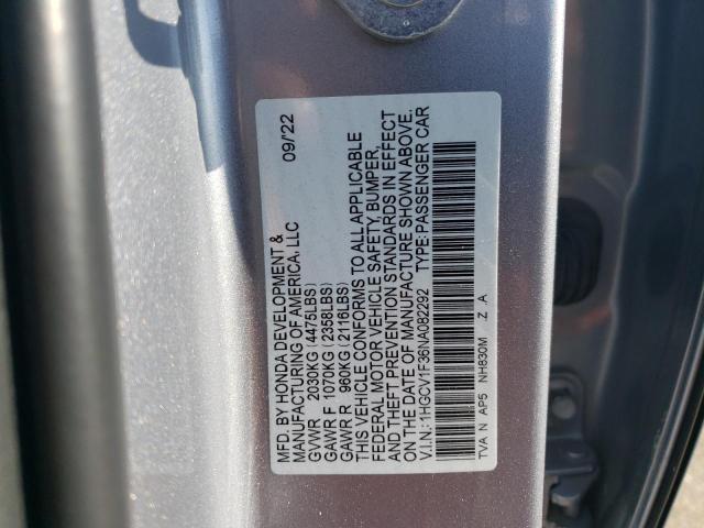 VIN 1HGCV1F36NA082292 2022 HONDA ACCORD no.13