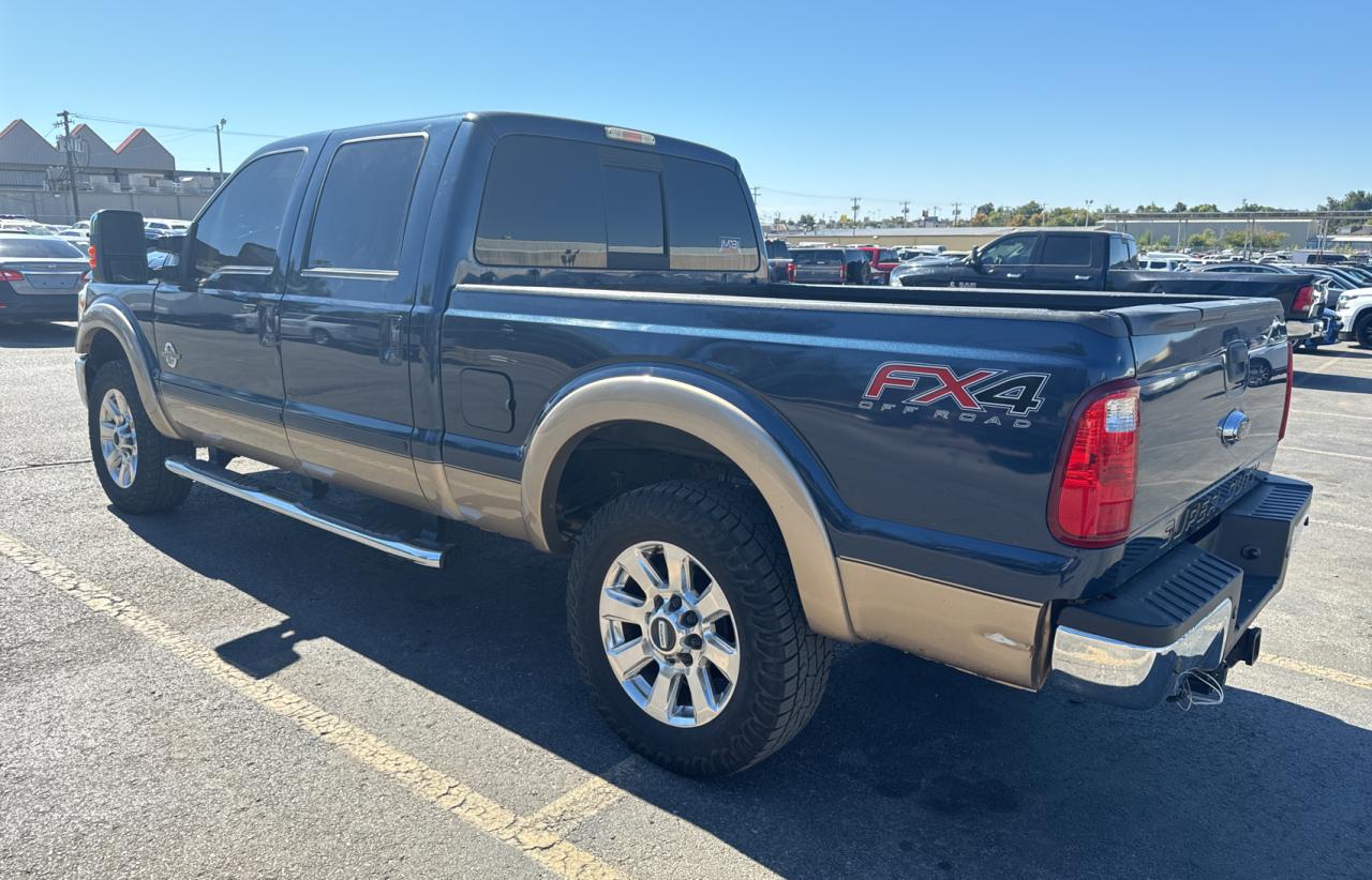 FORD F250 SUPER 2014 blue crew pic diesel 1FT7W2BT0EEB61961 photo #4