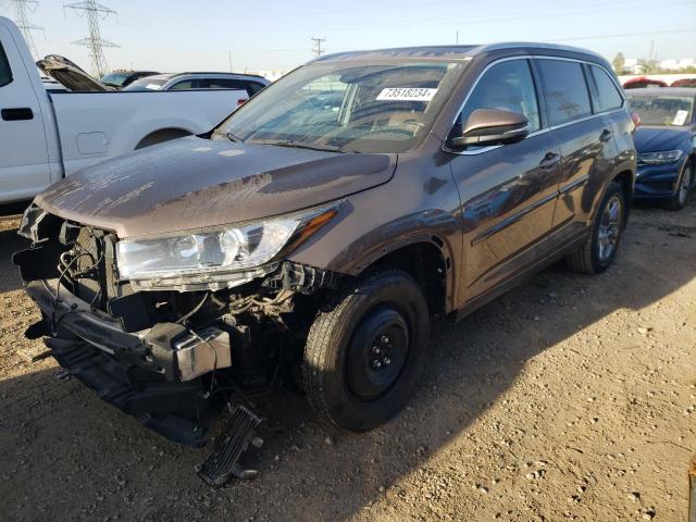 TOYOTA HIGHLANDER 2019 tan  gas 5TDDZRFH9KS986671 photo #1