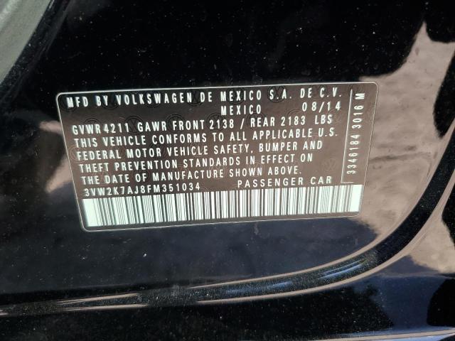 2015 VOLKSWAGEN JETTA BASE - 3VW2K7AJ8FM351034