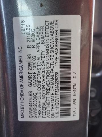 VIN 1HGCV1F32JA228228 2018 Honda Accord, Sport no.13