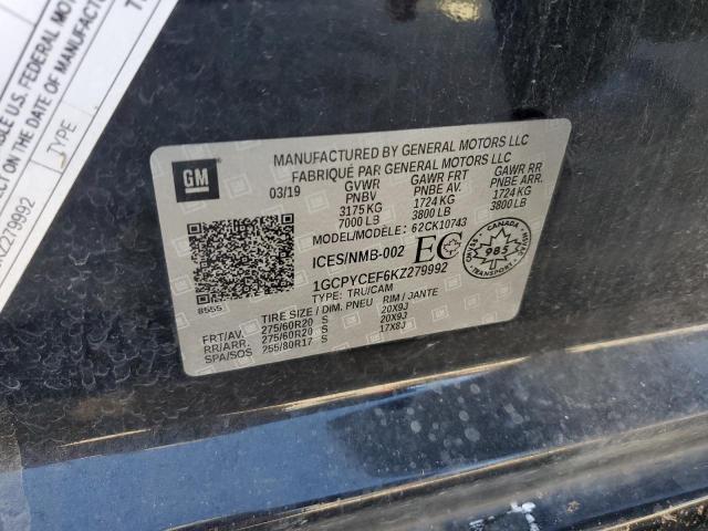 2019 CHEVROLET SILVERADO - 1GCPYCEF6KZ279992
