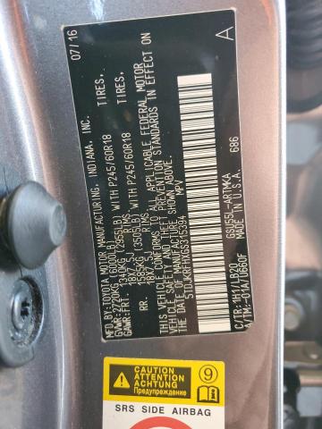 2016 TOYOTA HIGHLANDER - 5TDJKRFHXGS315394